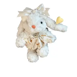 Плюшевый кулон с кроликом в милой марлевой юбке и обвисшими ушками высотой 20см MIC RABBIT