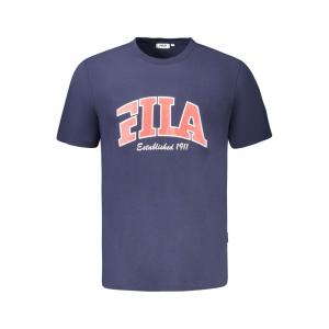 Синяя хлопковая мужская футболка Fila