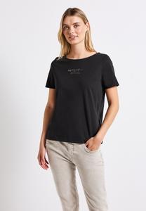 Футболка Street One Print T-shirt, Schwarz/Black