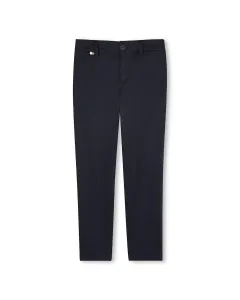 Детские классические брюки темно-синего цвета BOSS Kidswear