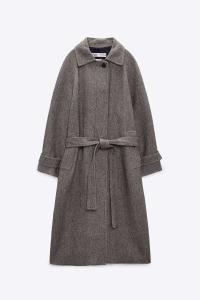 Пальто Zara Premium, серо-коричневый