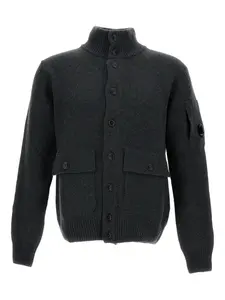 Кардиган с высоким воротником C.P. Company, серый