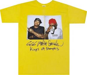 Футболка Supreme Three 6 Mafia Tee 'Yellow', желтый