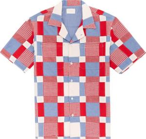 Рубашка Aimé Leon Dore Patchwork Leisure Shirt 'Rainbow Multicolor', красный