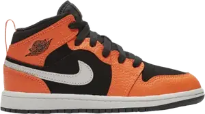 Кроссовки Air Jordan 1 Mid PS Black Cone, оранжевый