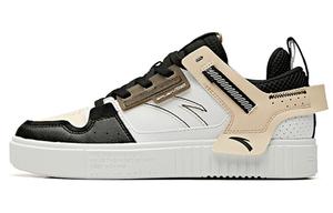 Кроссовки для скейтбординга женские, низкие, черные/шампань/белые Anta