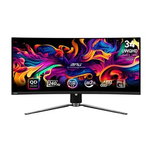 Монитор игровой изогнутый MSI MPG 341CQPX QD-OLED, 34", 3440x1440, 240 Гц, QD-OLED, черный