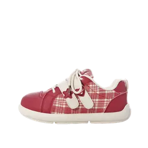 JimiXiong Женские красные скейтерские кроссовки лоу топ, цвет Red