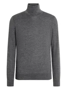 Свитер с высоким воротником Zegna, серый
