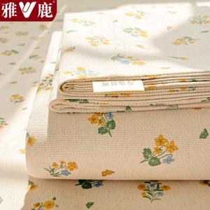 Yalu Простыня 230х240 см из грубого хлопкового льна, утолщенная, цвет Fresh Floral Print