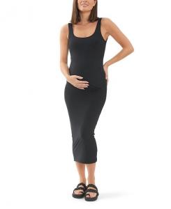 Роскошное трикотажное контурное платье для беременных Ripe Ripe Maternity, черный