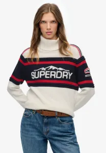 Свитер с высоким воротником для апре-ски Superdry & Co, Dusty Ecru Multi Stripe