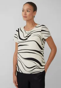 Футболка с принтом kurzarmmit и принтом по всей поверхности S.Oliver Black Label, Helles Beige