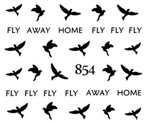 Водные наклейки для ногтей - №854, Raisin