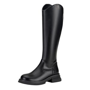 Высокие сапоги на каблуке 4,5 см женские ELLE, молочный улун