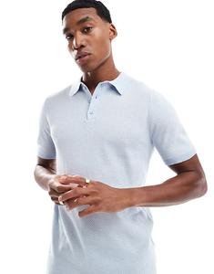 Рубашка-поло Brave Soul Jacquard светло-голубого цвета