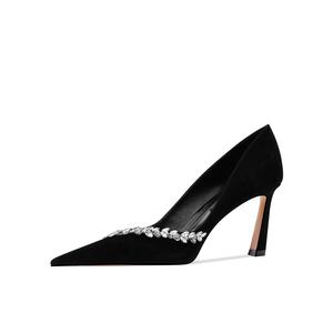 Shesrim Туфли на высоком тонком каблуке женские, черные