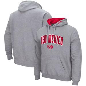 Мужской пуловер с капюшоном Colosseum Heathered Grey New Mexico Lobos Arch и Logo