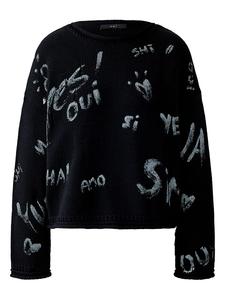 Oui Свитер черно-кремового цвета