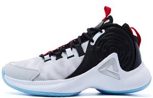 Баскетбольные кроссовки мужские средней высоты светло-серо-черные Peak