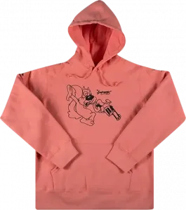 Толстовка Supreme Lee Hooded Sweatshirt 'Coral', оранжевый