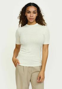 Футболка Soft Rebels ROMAN, Arctic Wolf Melange/White