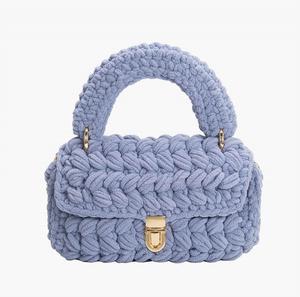 Женская сумка Avery через плечо из шенилла в небесном цвете Melie Bianco, Sky