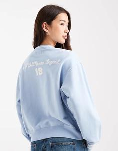 Толстовка Levi's Everyday с принтом на спине синего цвета