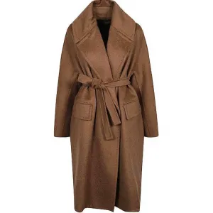 Блузка из шелка с рюшами MaxMara, коричневый