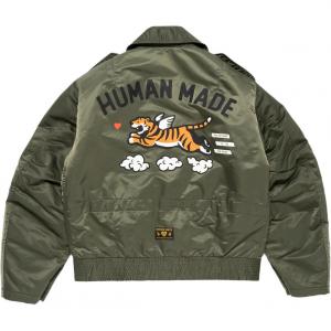 Куртки и пальто сезона осень-зима 2025, унисекс Human Made, оливковый