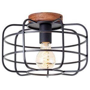 Потолочный светильник Brilliant Gwen, железо / тополь - черный - количество языков пламени: 1