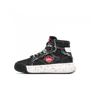 Lee Cooper Высокие повседневные туфли для увеличения роста унисекс деним черные женские, цвет Denim Black Women's