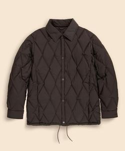 Стеганая пуховая куртка-бомбер из эластичного нейлона