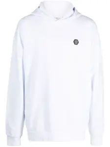 Худи с графичным принтом Philipp Plein, белый