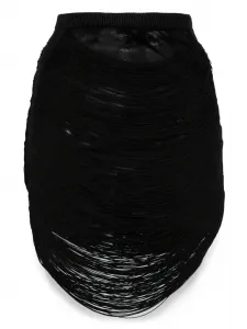 Мини-юбка с несколькими завязками The Attico, черный