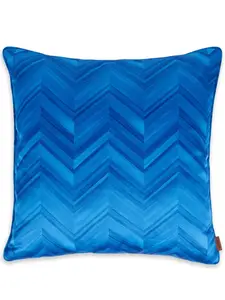 Маленькая подушка Layers Inlay с узором зигзаг Missoni Home, синий