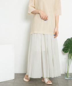 Полупрозрачная объемная юбка-клеш Kbf, цвет L.Greige