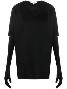 Футболка с рукавами-перчатками MANURI, черный