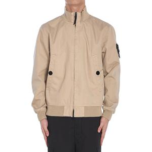 Приталенная бомбер с высоким воротником STONE ISLAND, бежевый