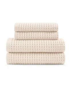 Набор банных полотенец Dkny Pure из неотбеленного хлопка с вафельным узором, бежевый