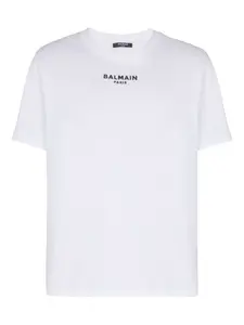 Футболка с вышитым логотипом BALMAIN, белый