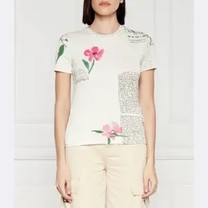 Футболка узкого кроя Mirna Desigual, экрю