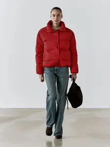 Пуховик оверсайз Massimo Dutti, red