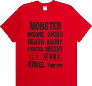 Футболка Supreme Monster Tee 'Red', красный