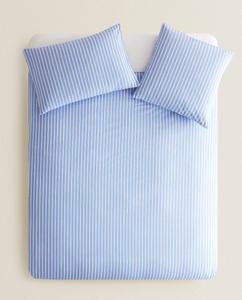 Пододеяльник Zara Home Striped, голубой/белый