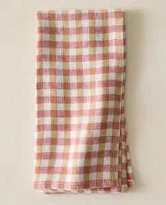 Салфетки Zara Home Pack Of Contrast Gingham, терракотовый