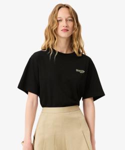 Футболка с коротким рукавом оверсайз с нашивкой в виде имени и логотипа крокодила.