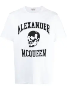 Футболка с логотипом Alexander McQueen, белый
