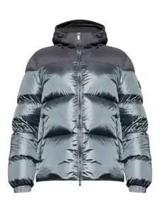 Пуховик с капюшоном Add, серый