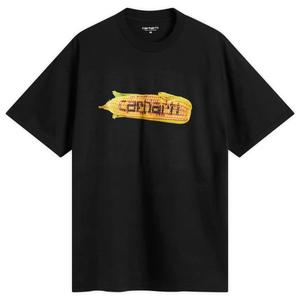 Футболка с изображением горящего початка Carhartt Wip, черный